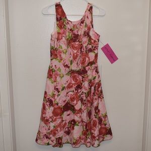 Betsy Johnson - pink and red rose dress